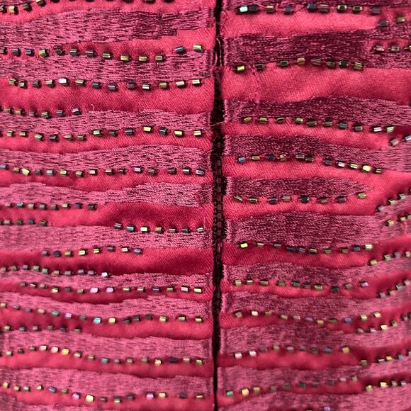 Women Vintage Short Sleeve Top Blouse Formal Cocktail Fairy Goth Red Size 8 - Picture 7 of 8